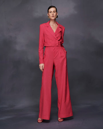 Blazer Alfaiataria Cropped Pink Alphorria